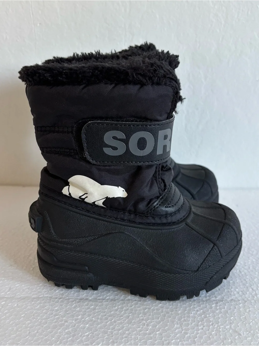Sorel Black Toddler Polar Bear Snow Boots Size 7